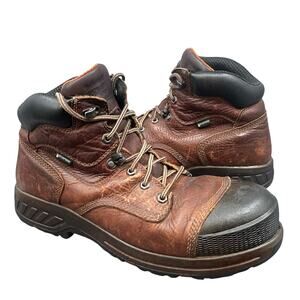 Timberland Pro Helix HD Work Boot 12 Men Brown Composite Toe Rugged Worn Leather